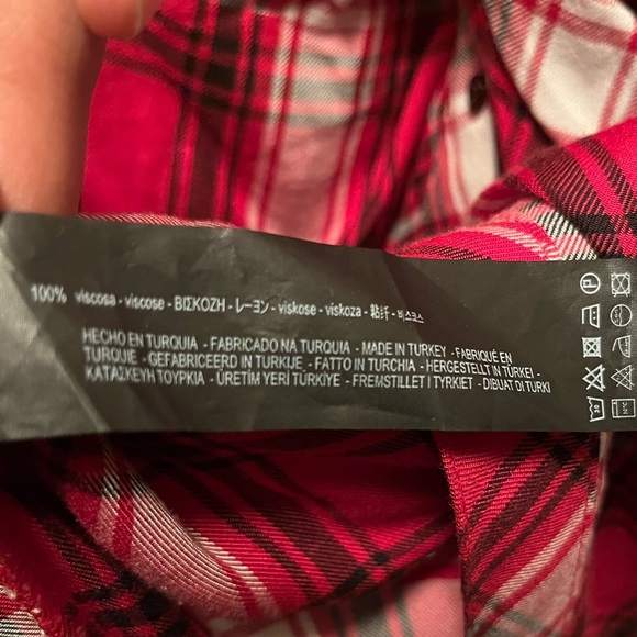 Zara Red White Black The Knot Check Dress - Picture 14 of 14